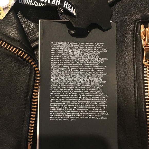 🎉SOLD ON EBAY🎉 - H&Moschino Black Leather Jacket (NWT) - Picture 9 of 9